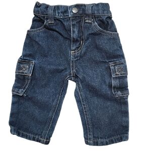 Izod Pullon Denim Blue Jeans - 3/6 mos.